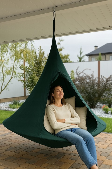 KOKON WISZĄCY NAMIOT HAMAK HUŚTAWKA GNIAZDO DO OGRODU POKOJU 100x110 INNY