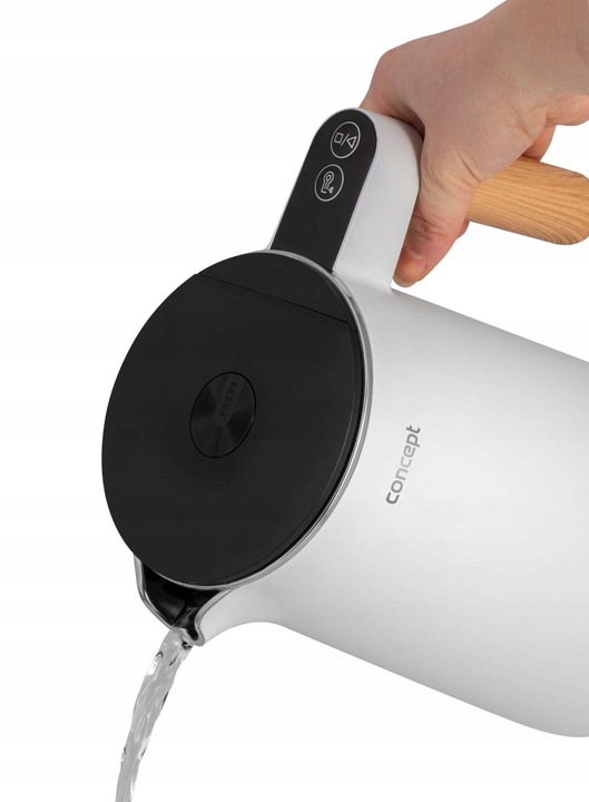 Czajnik elektryczny CONCEPT RK3300 1,5L regulacja temperatury biały 2200W