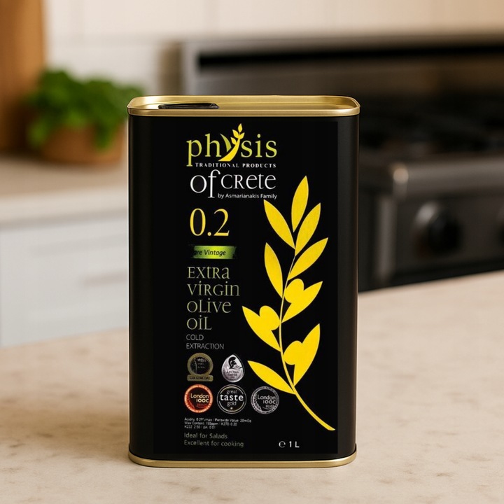 OLIWA Z OLIWEK 1L EXTRA VIRGIN GRECKA W PUSZCE PHYSIS OF CRETE 0.2% ŚWIEŻA