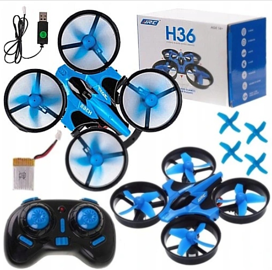 Mini Dron RC JJRC H36 mini 2.4GHz 4CH niebieski PREZNET DLA DZIECKA !