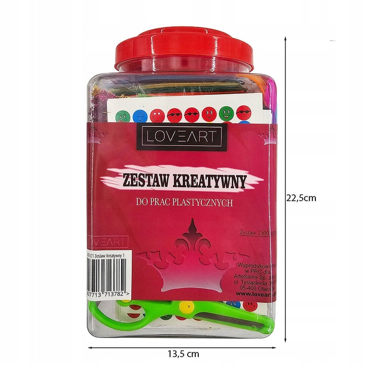 ZESTAW KREATYWNY PLASTYCZNY dla dzieci 1500el