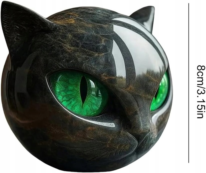 Luksusowy Czarny Kota Kamienna Rzeźba Czarna Obsydian Kryształowy Kamień Ko