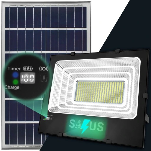 MOCNA LAMPA SOLARNA LED HALOGEN LATARNIA ULICZNA 2200W PILOT