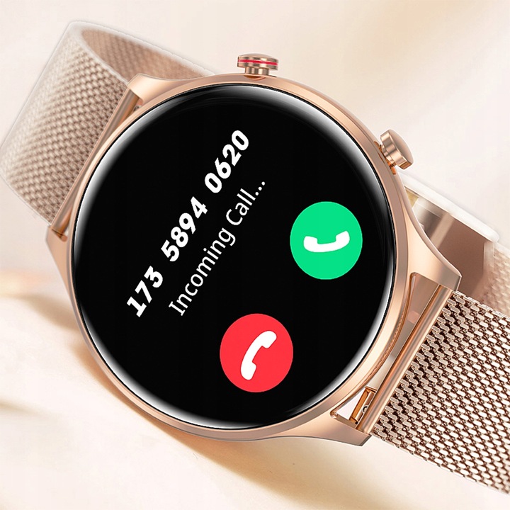 SMARTWATCH DAMSKI Zegarek ROZMOWY CIŚNIENIE POLSKIE MENU 2 paski +SŁUCHAWKI