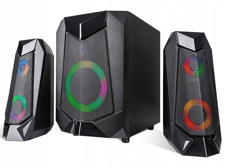 Zestaw głośników 2.1 Tracer Hi-Cube BT RGB Flow 20 W czarny