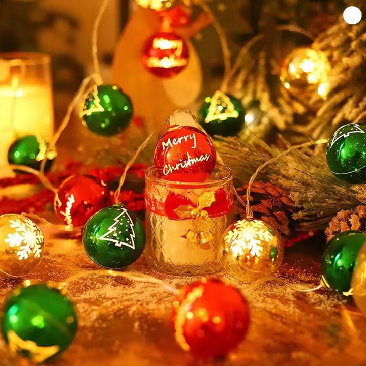 Łańcuch Girlanda Świetlna 20Led Na Boże Narodzenie Na Baterie4.1 m z pilot