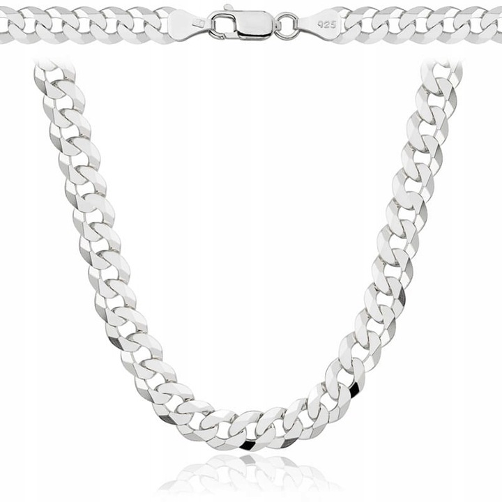 Łańcuszek Męski Srebrny 925 Pancerka Pełny Diamentowany 6,20 mm Solidny