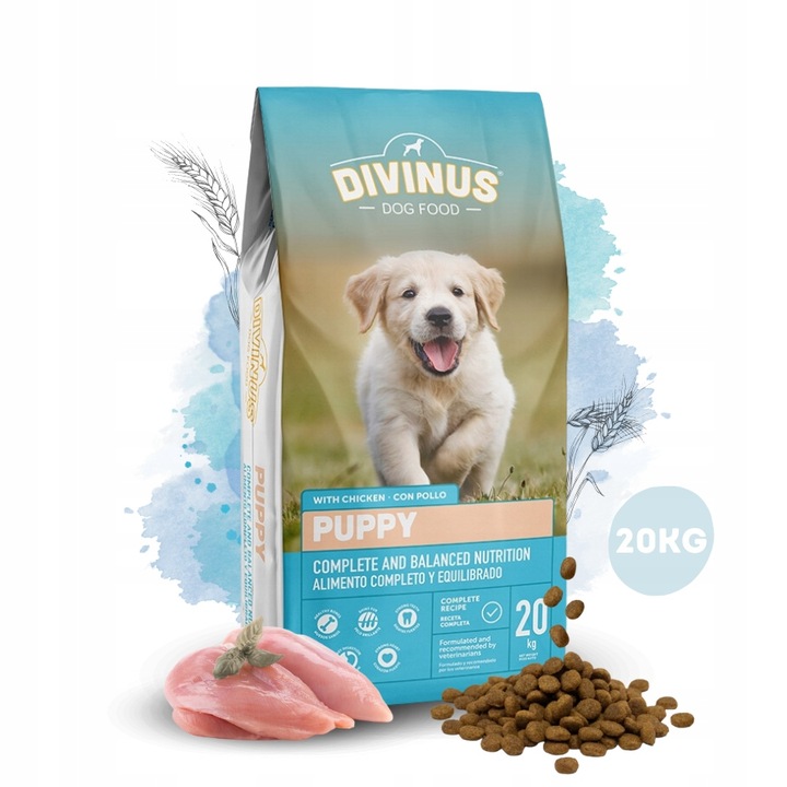 DIVINUS PUPPY Karma sucha dla szczeniąt owczarek labrador witaminy 20kg