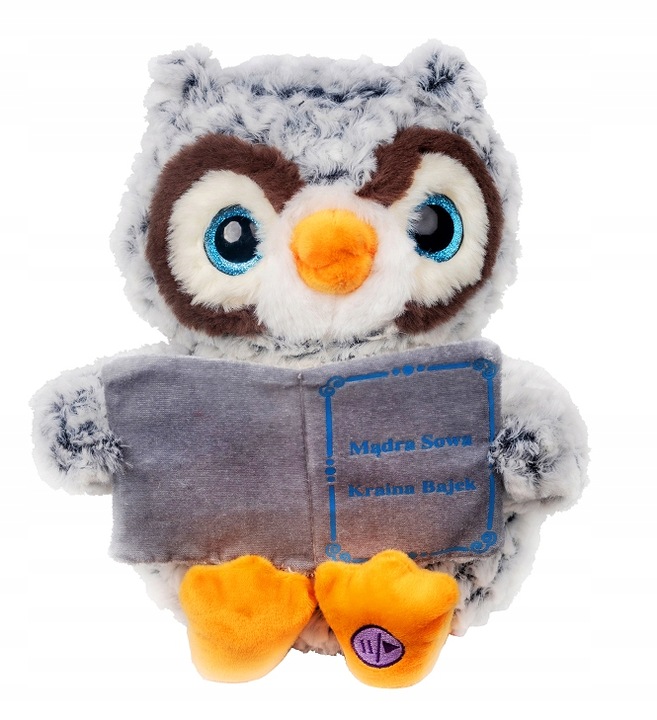 PLUSZOWA SOWA MASKOTKA INTERAKTYWNA MÓWI OPOWIADAJĄCA 3 BAJKI POLSKIE