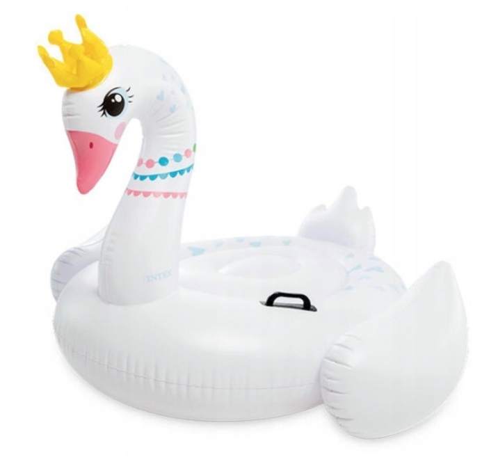 INTEX 57562 DMUCHANY MATERAC DO PŁYWANIA ZABAWKA ŁABĘDŹ 188cm x 124cm