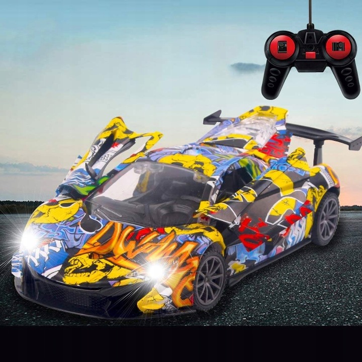 Lamborghini SAMOCHÓD ZDALNIE STEROWANY AUTO R/C PILOT Graffiti DRIFT Drzwi