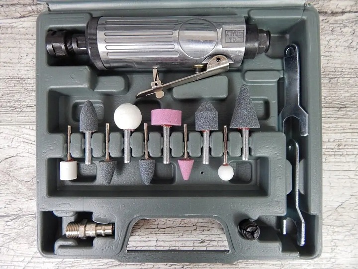 SZLIFIERKA PNEUMATYCZNA PROSTA 1/4 6mm 3mm Z AKCESORIA PRZECINARKA AIRKRAFT