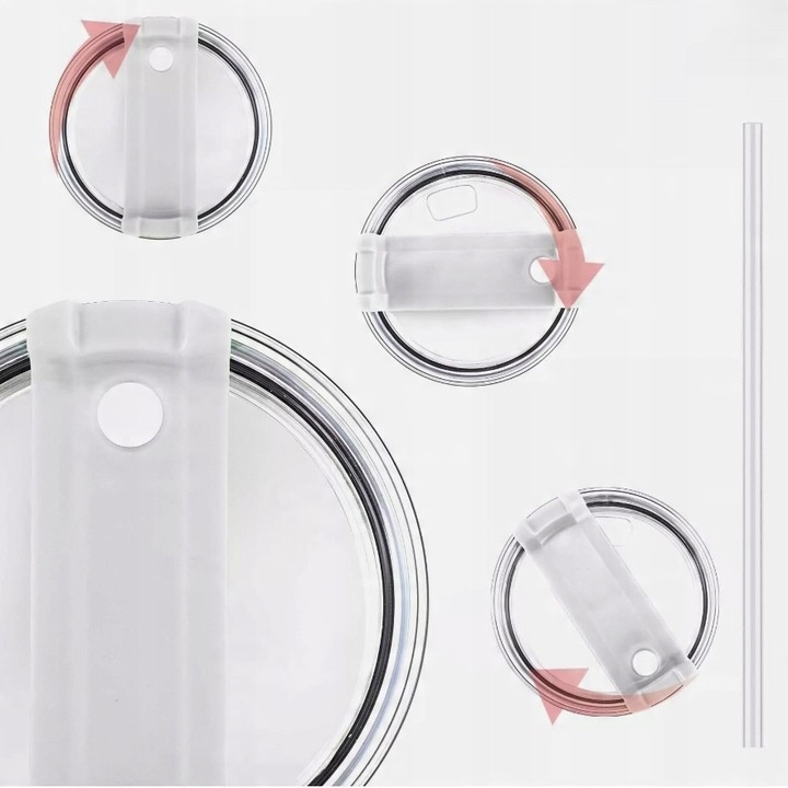 DUŻY KUBEK TERMICZNY ZE SŁOMKĄ TERMOS DO SAMOCHODU NA WODĘ 1200ML