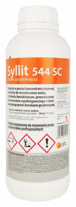 SYLLIT 544 SC 1L OPRYSK GRZYBOBÓJCZY CHOROBY DRZEW OWOCOWYCH KĘDZIERZAWOŚĆ