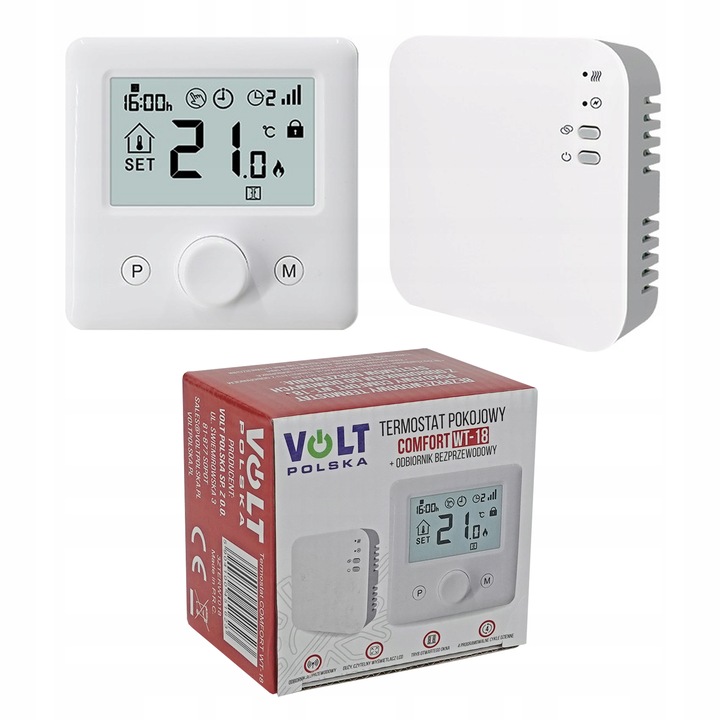 Termostat radiowy bezprzewodowy pokojowy COMFORT WT-18 do pieca C.O.