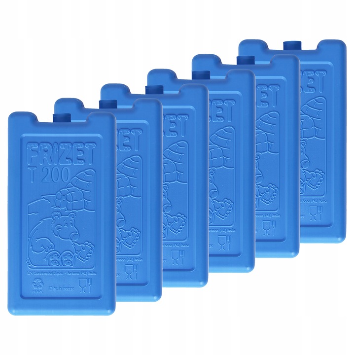 WKŁADY MROŻĄCE DO LODÓWKA TURYSTYCZNA Wkład chłodzący 6x200ml Frizet żelowy