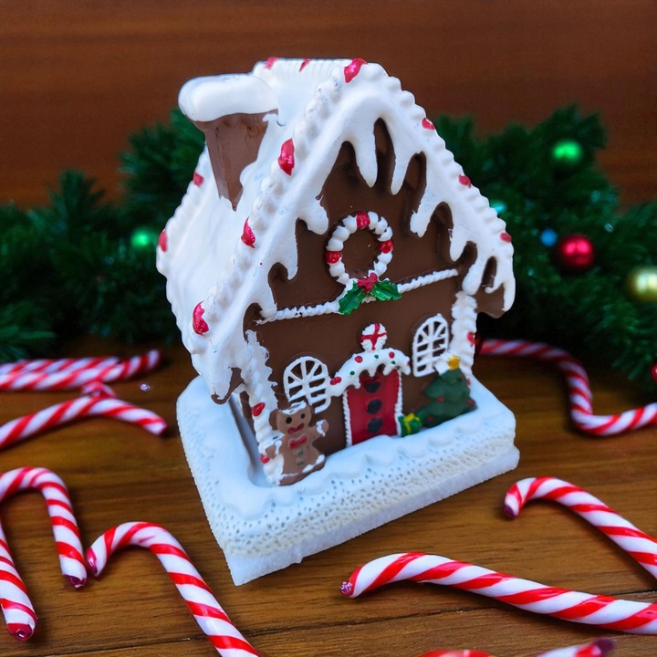 Kominek zapachowy świąteczna figurka domek Podstawka pod kadzidełka