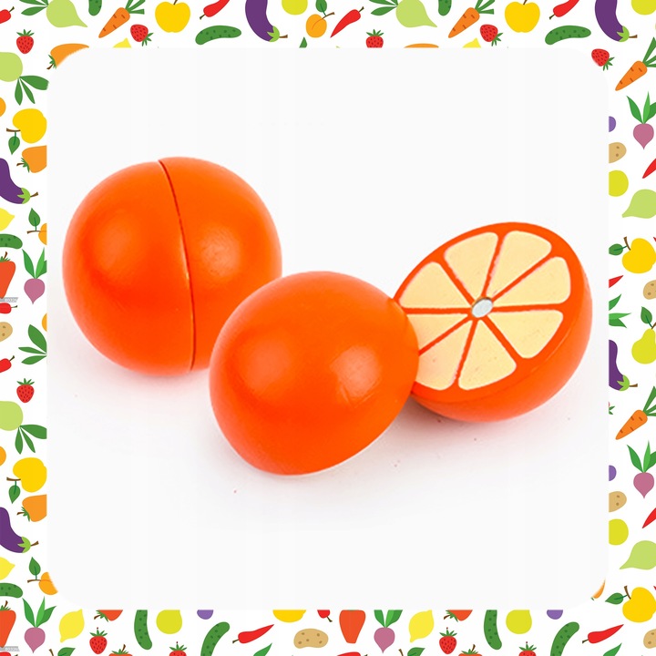 DREWNIANE WARZYWA OWOCE DO KROJENIA NA MAGNES DLA DZIECI ZESTAW XXL