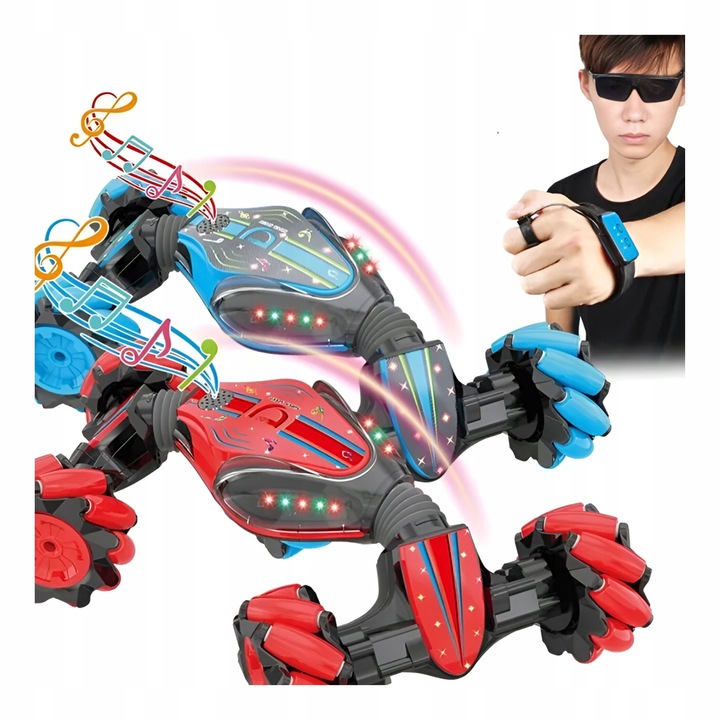 SAMOCHÓD STEROWANY GESTAMI RĘKĄ 4x4 +PILOT RC DRIFT+25km/h+duża bateria