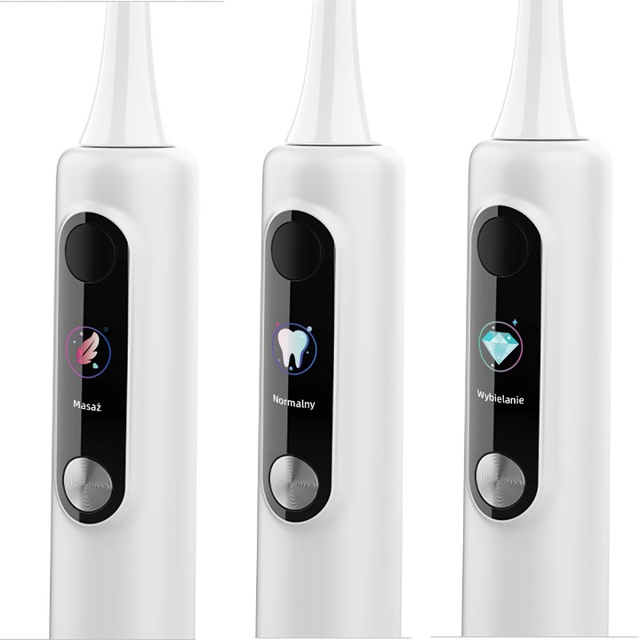 SZCZOTECZKA SONICZNA DO ZĘBÓW ELEKTRYCZNA POLSKIE MENU TRYB INDYWIDUALNY