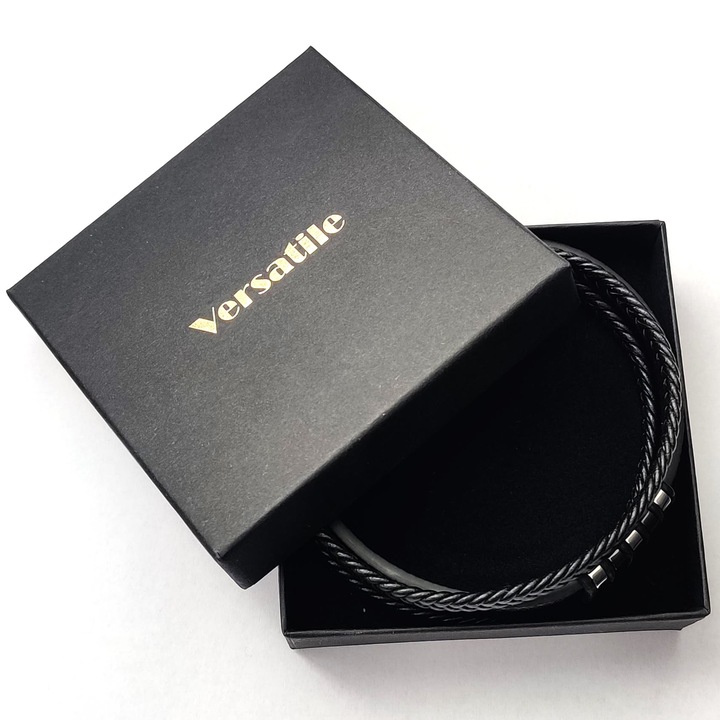 Bransoletka męska SKÓRZANA REGULOWANA Z GRAWEREM GRAWER JAKOŚĆ VERSATILE