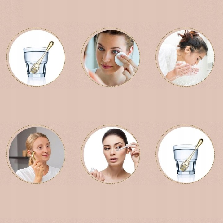 DERMA ROLLER WAŁEK MASAŻER DO MASAŻU CIAŁA TWARZY ROLOWANIA MEZOTERAPII 3x