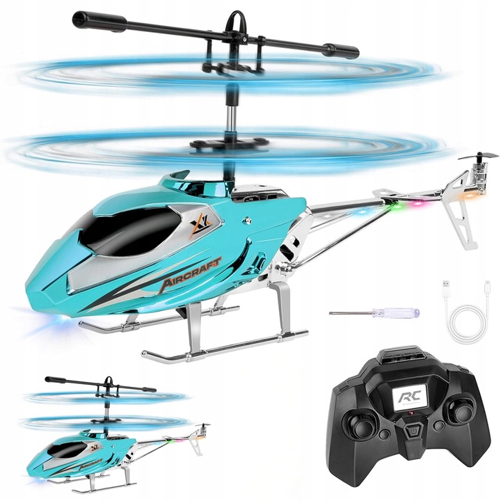 Helikopter Na Radio Z Ładowarką Zdalnie Sterowany Ładowanie Usb + Pilot