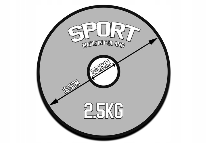 HANTLA ŻELIWNA 1x15kg hantel 15kg gryf obciążenie
