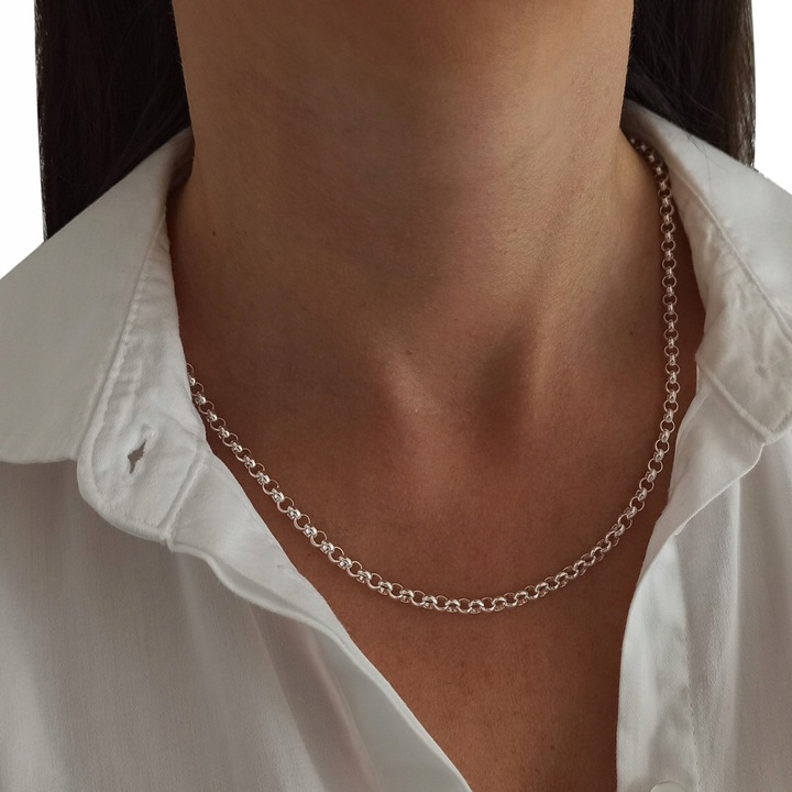 Łańcuszek srebrny Rolo 55cm 4.2mm 925