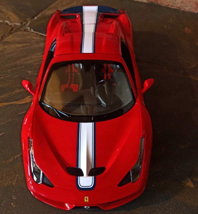 Autko Zdalnie Sterowane FERRARI 458 SZYBERDACH NA PILOT Rastar Samochód RC