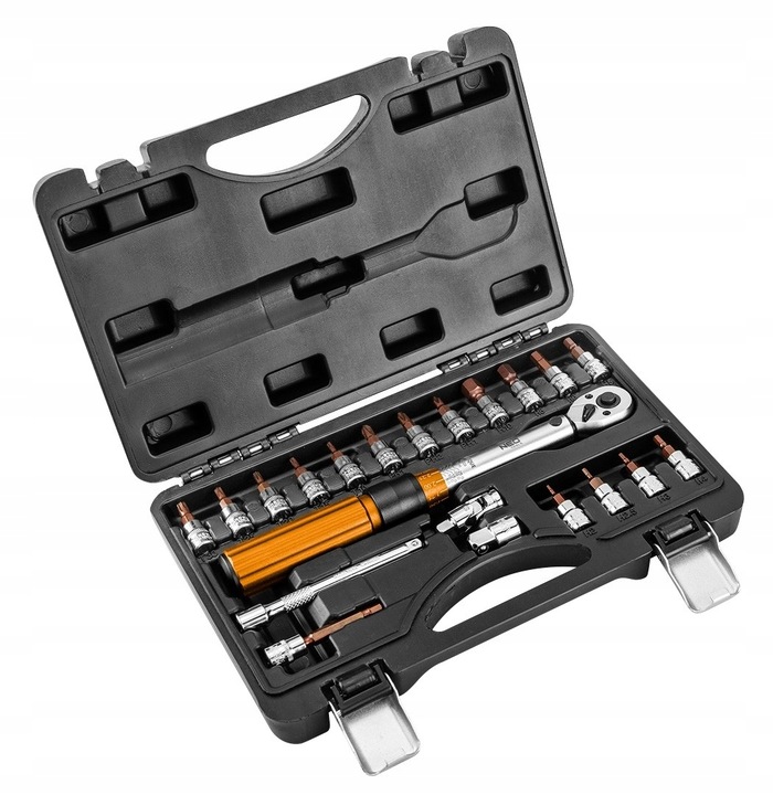 KLUCZ DYNAMOMETRYCZNY DWUKIERUNKOWY 1/4 5-25Nm NEO 08-821