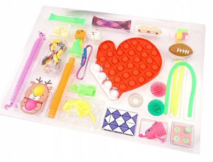 KALENDARZ ADWENTOWY ANTYSTRESOWE ZABAWKI FIDGET TOYS LOGICZNE GNIOTEK MOCHI