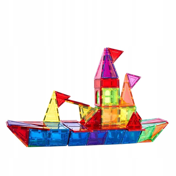 KLOCKI MAGNETYCZNE 3D Układanka Edukacyjna 45 elementów