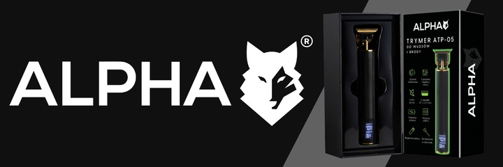 MASZYNKA TRYMER DO STRZYŻENIA GOLENIA WŁOSÓW BRODY ALPHA