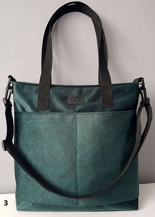 B.D Torebka damska zamszowa shopperka z kieszenią kolory z paskiem