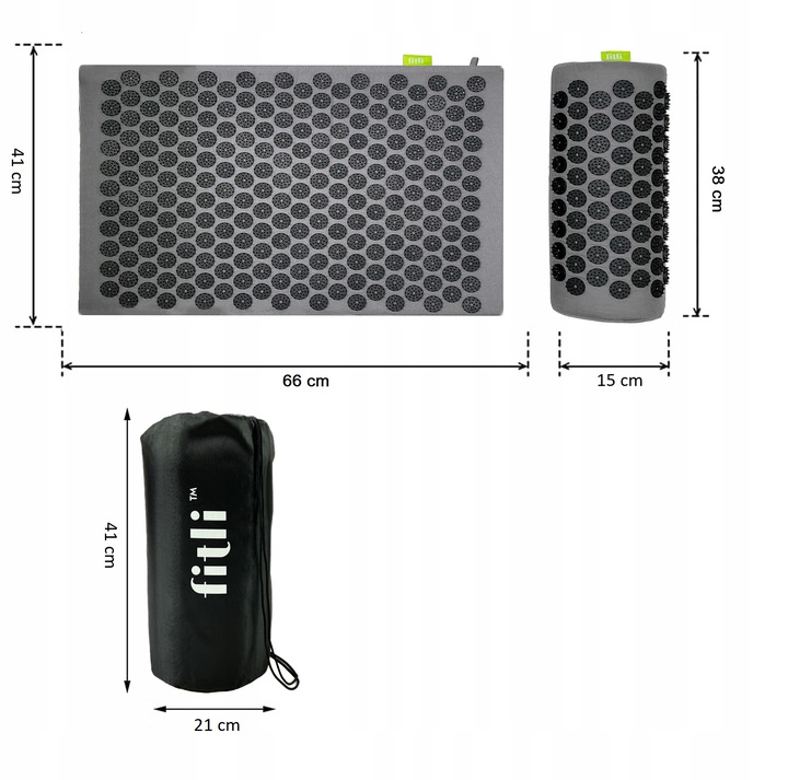 MATA ZDROWOTNA DO AKUPRESURY Z KOLCAMI + PODUSZKA