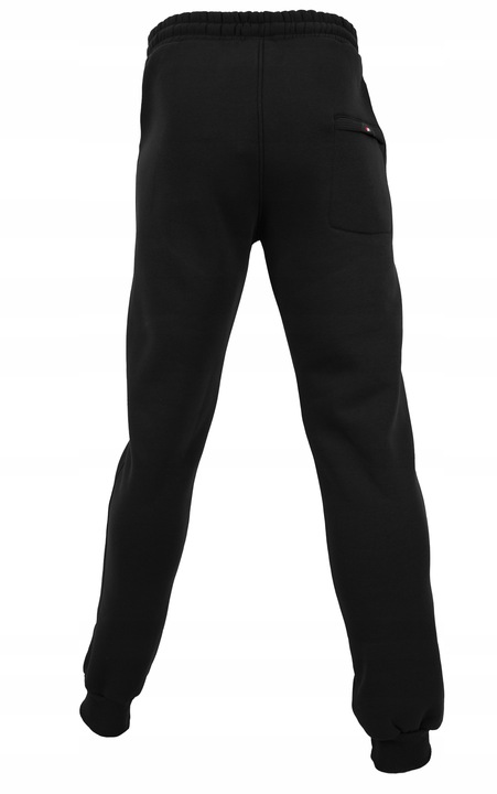 SPODNIE DRESOWE GRUBE CZARNE ŚCIĄGACZ DRESY M