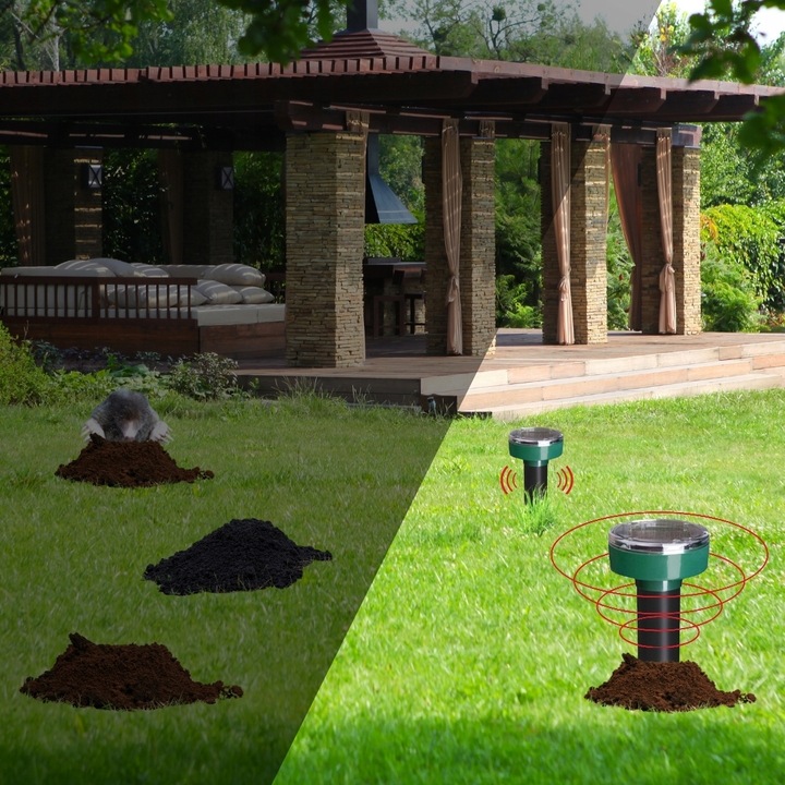 ODSTRASZACZ SOLARNY NA KRETY NORNICE I WĘŻE ODSTRASZACZ KRETÓW WĘŻY (4 SZT)