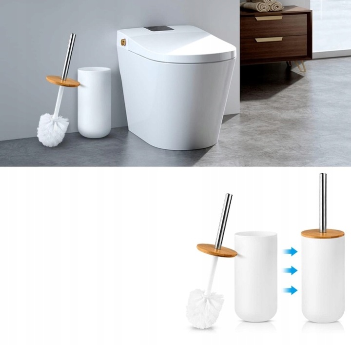 Zestaw łazienkowy akcesoriów łazienkowych 6 elementów kosz szczotka do WC