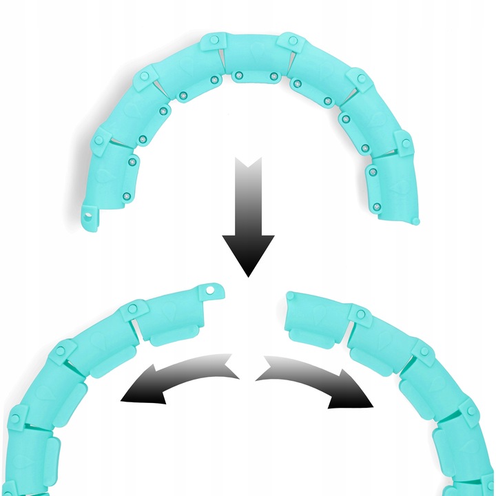 HULA HOP ODCHUDZAJĄCE Z OBCIĄZENIEM OBCIĄŻNIKIEM SMART Z WYPUSTKAMI HULAHOP