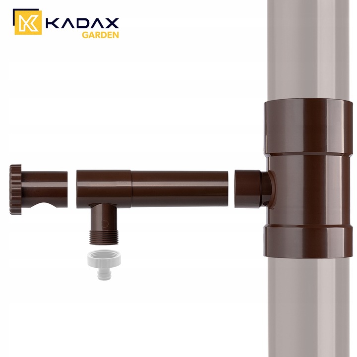 ZBIERACZ ŁAPACZ DESZCZÓWKI WODY DESZCZOWEJ Z RYNNY ZAWOREM CHWYTACZ 100mm