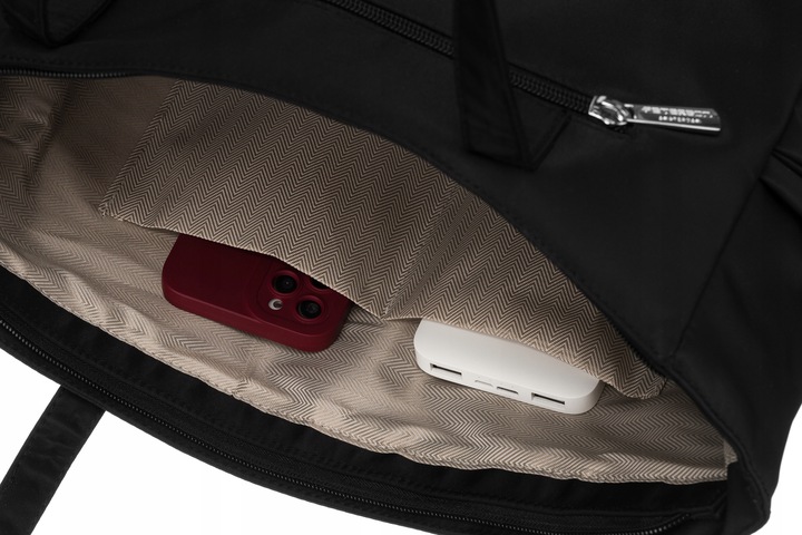 Torba shopper bag torebka damska pojemna na ramię miejska czarna PETERSON