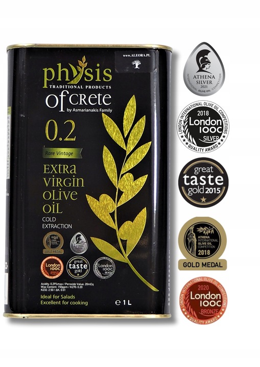 Physis doskonała i zdrowa GRECKA oliwa z oliwek 0,2% 1L data aż do 05/27