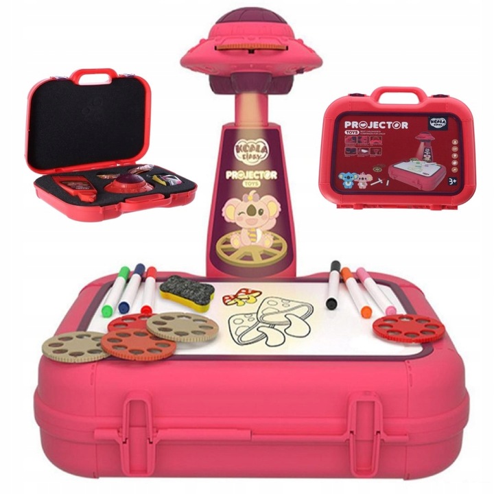 PROJEKTOR DO NAUKI RYSOWANIA RZUTNIK DLA DZIECI + 48 SLAJDÓW MAZAKI PREZENT