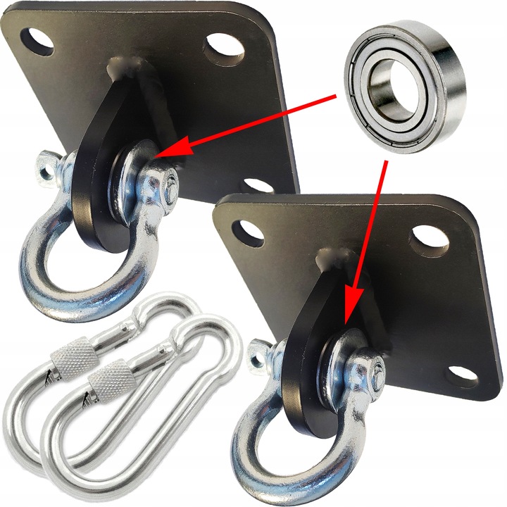 Mocowanie huśtawki z łożyskiem szekla do huśtawek hamaków foteli wiszących