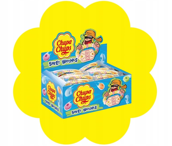 Cukierki Pudrowe Zegarek Chupa Chups Watch 24 szt dla dzieci Dzień Dziecka