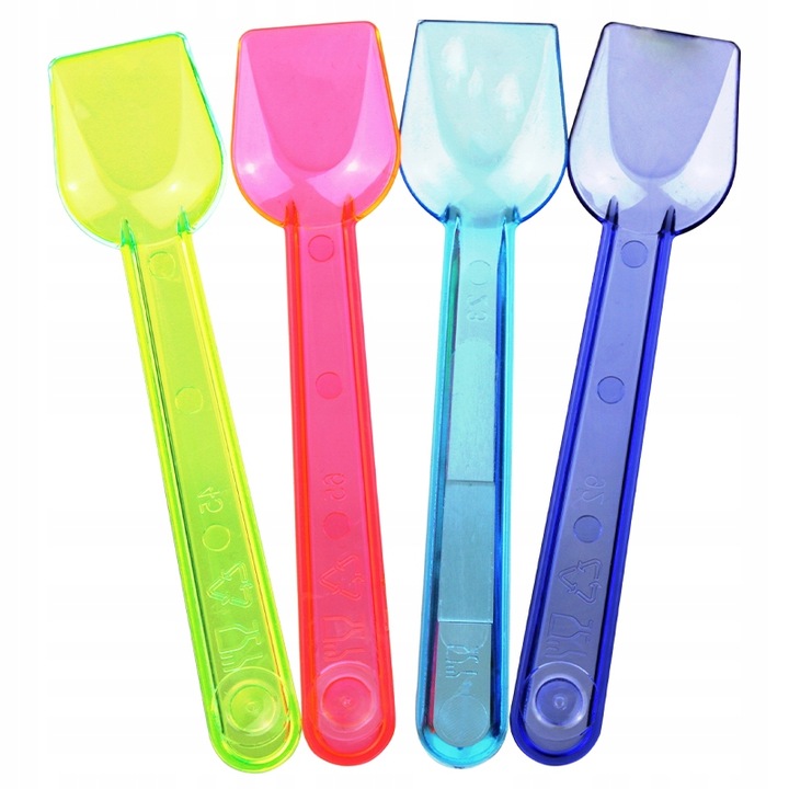 Łopatki łyżeczki do lodów gofrów neonowe 1kg