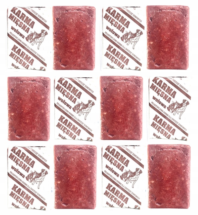 MIĘSO MROŻONE WOŁOWE DLA PSA BEZ KOŚCI BARF SUROWE ŚWIEŻE KARMA WOŁOWA 10KG