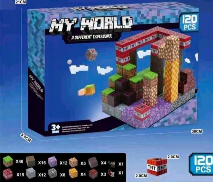 KLOCKI MAGNETYCZNE KLOCKI SZEŚCIANY 120 KLOCKÓW W TYM 2 FIGURKI