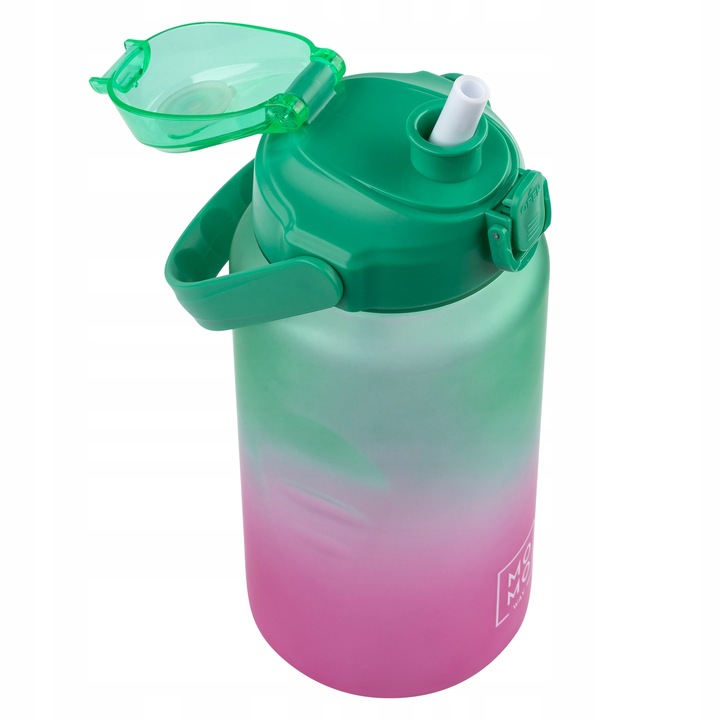 Szczelna BUTELKA NA WODĘ ze słomką MOMO WAY BIDON bpa free 1500ml